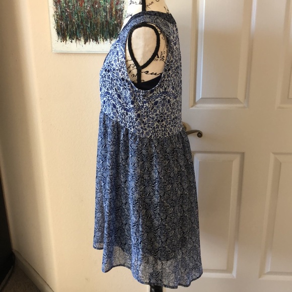 Knox Rose blue floral shift dress, size small - Picture 3 of 4